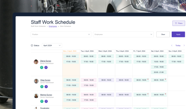 Efficient Scheduling and Booking