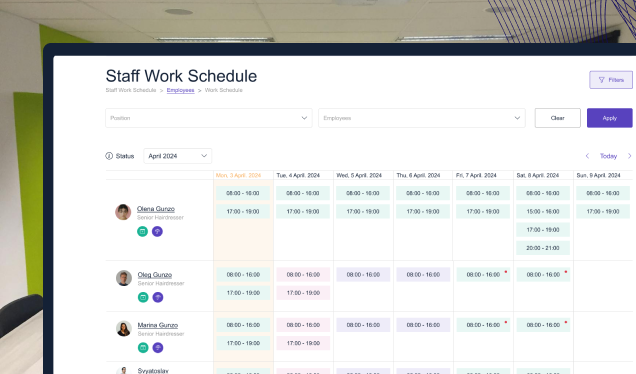 Efficient Scheduling and Booking