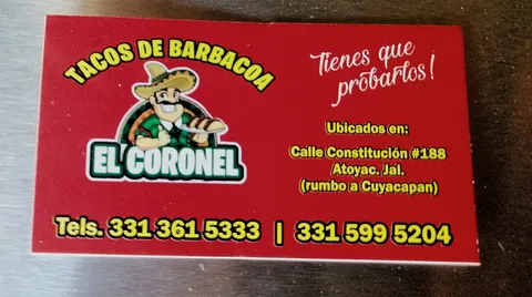 Tacos de Barbacoa "El Coronel" image 5