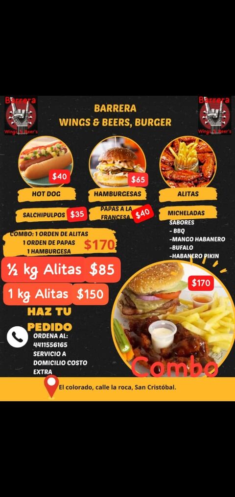 Barrera wing,s Beer's Burger Alitas image 3
