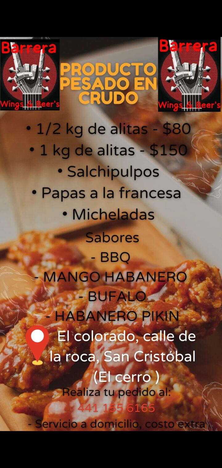 Barrera wing,s Beer's Burger Alitas image 6