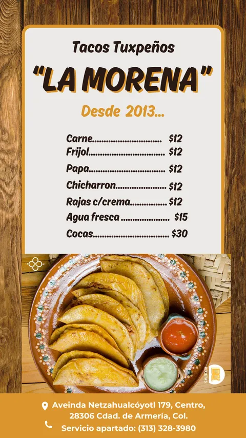 Tacos tuxpeños "La Morena" Armería image 3