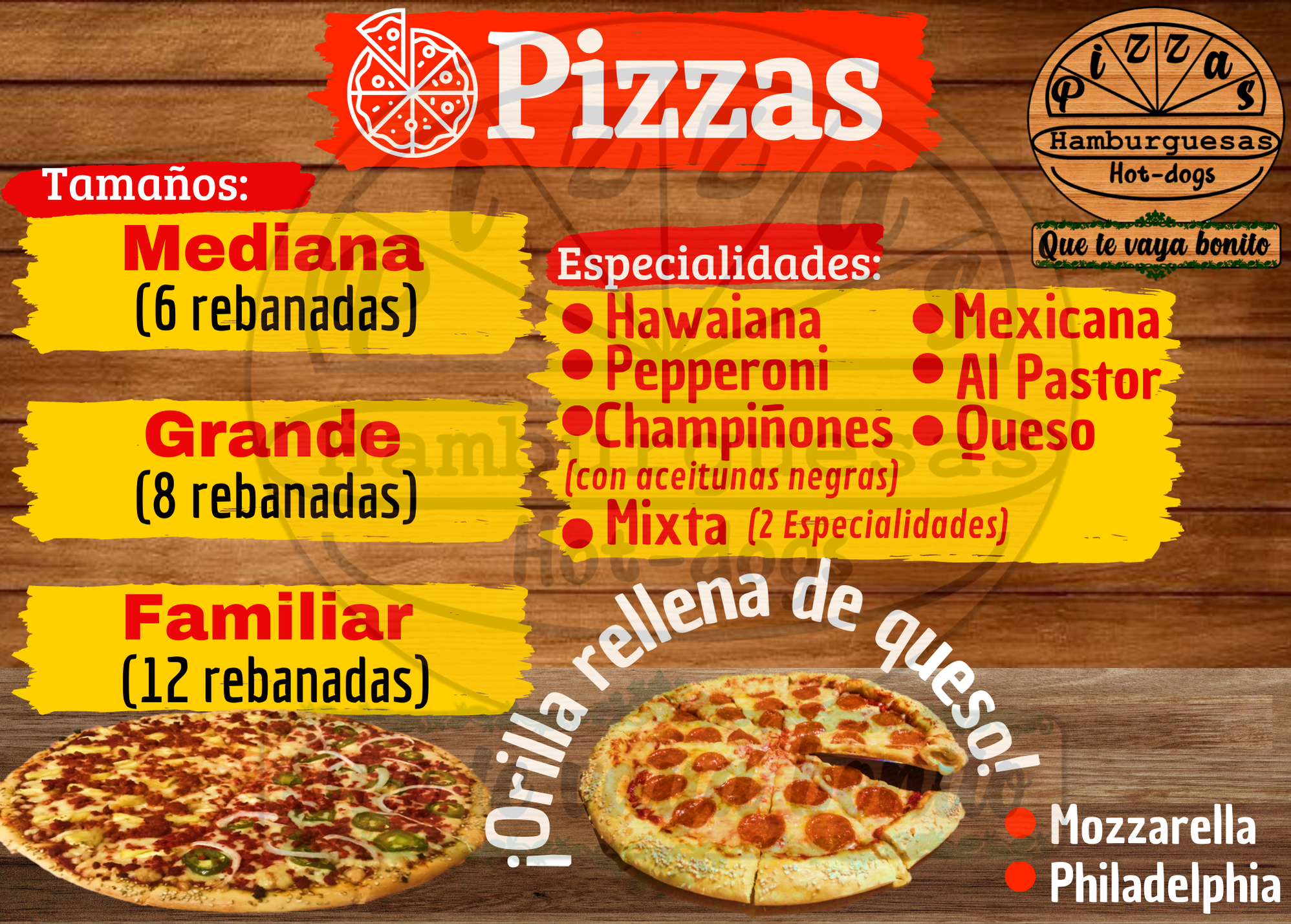 "Que te vaya bonito" Pizzas, Hamburguesas, Hot-dogs y más... image 4