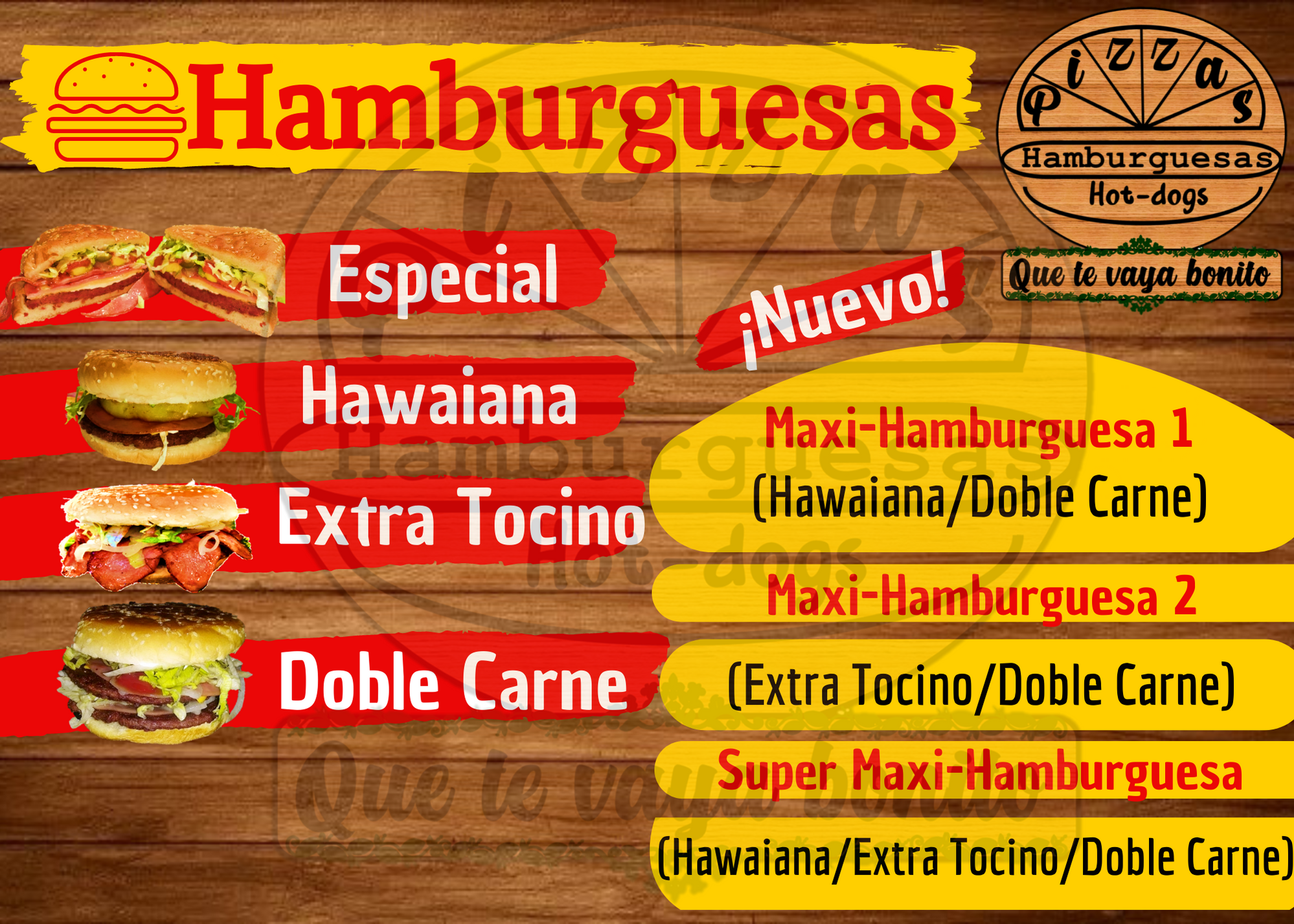 "Que te vaya bonito" Pizzas, Hamburguesas, Hot-dogs y más... image 5