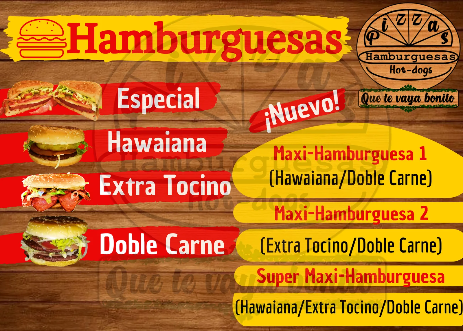 "Que te vaya bonito" Pizzas, Hamburguesas, Hot-dogs y más... image 5