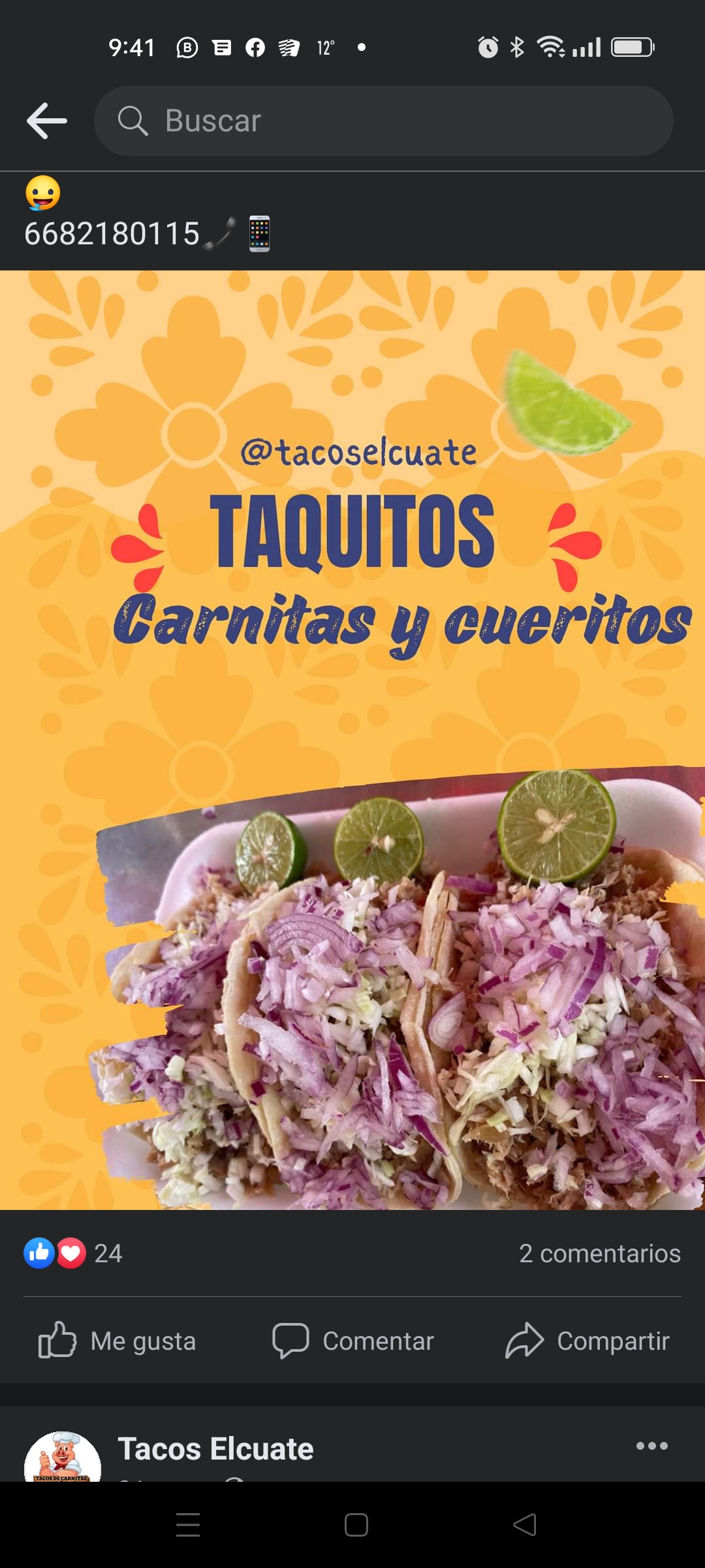 Tacos de Carnitas "Los cuates" image 9