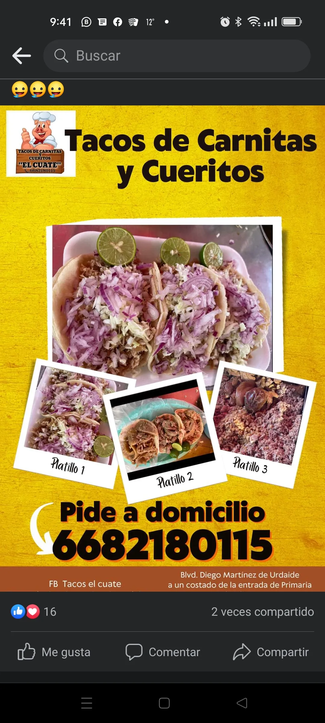Tacos de Carnitas "Los cuates" image 10