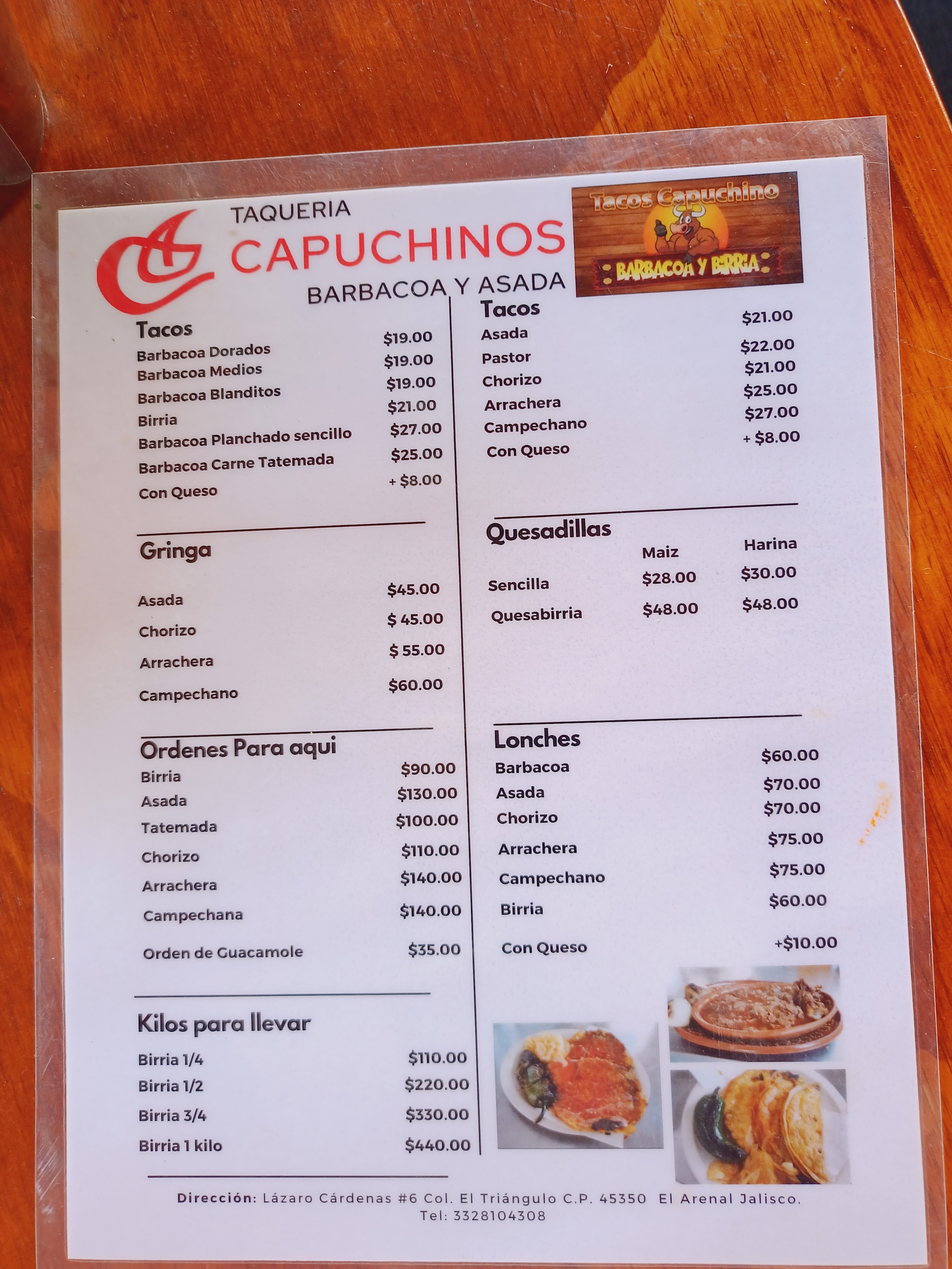 TACOS DE BARBACOA Y CARNES ASADAS CAPUCHINOS image 2