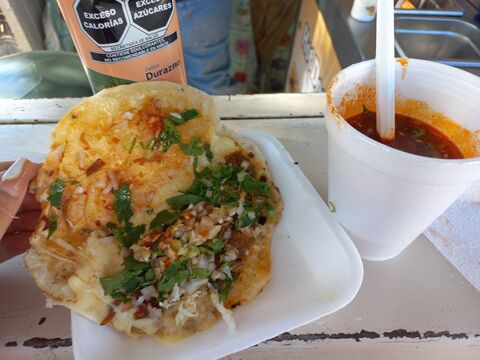 Tacos de birria,cachete y chicharron image 1