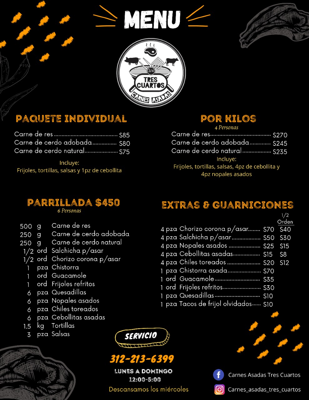 Carnes asadas tres cuartos image 5