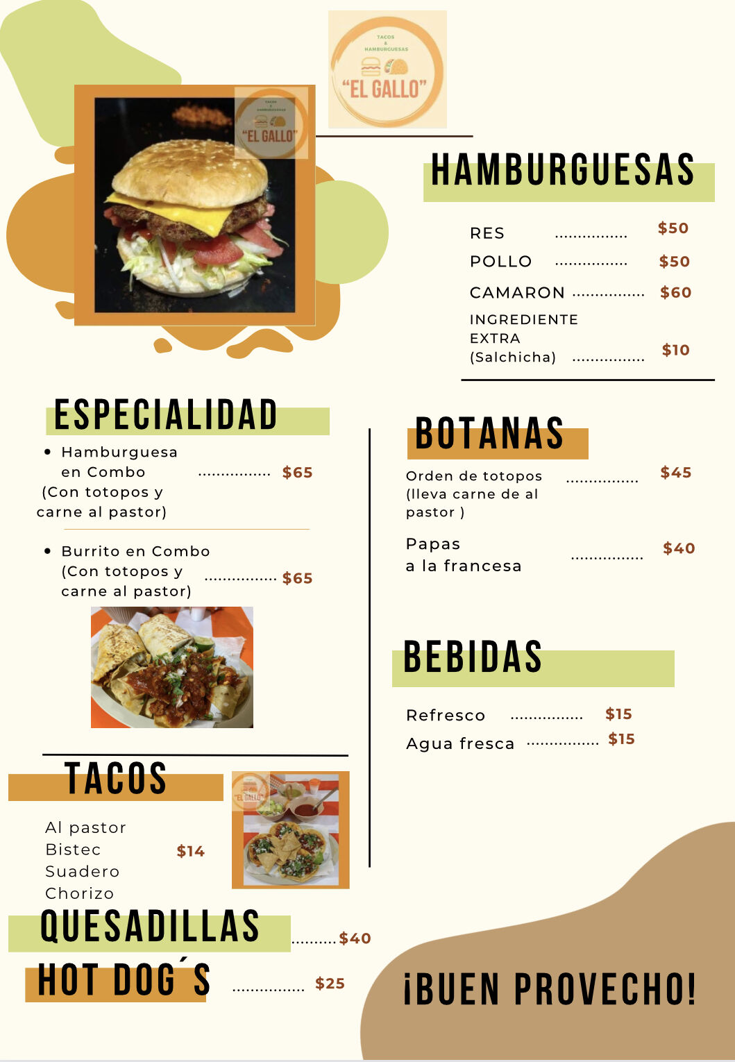 Tacos y hamburguesas “El Gallo” image 10