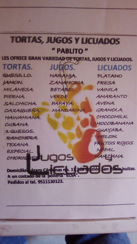 Tortas Jugos Y Licuados "Pablito " image 3