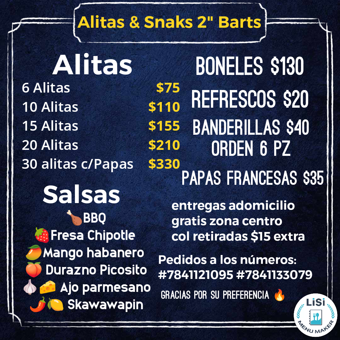 Alitas & Snaks 2" Barts image 6