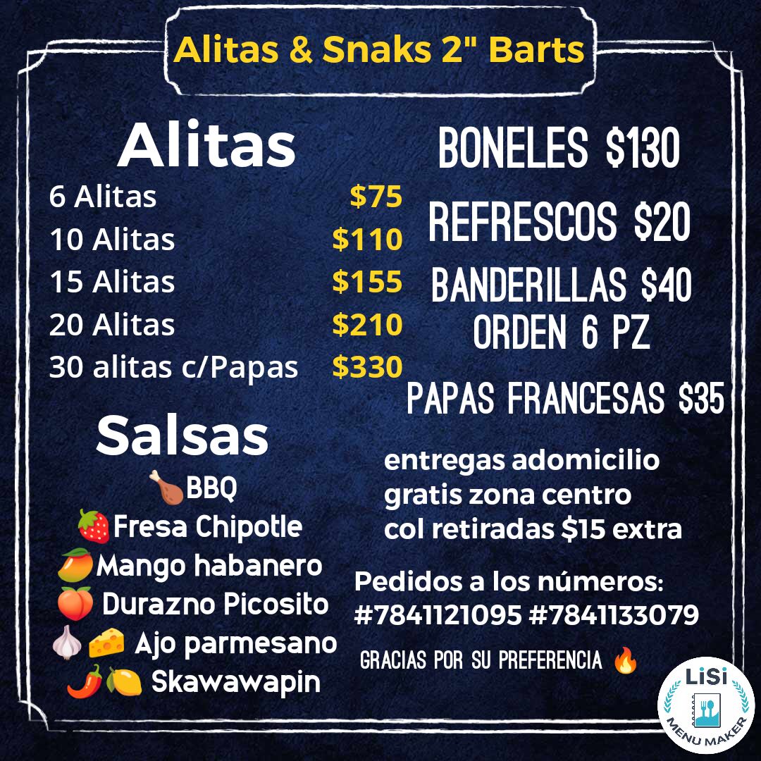 Alitas & Snaks 2" Barts image 6