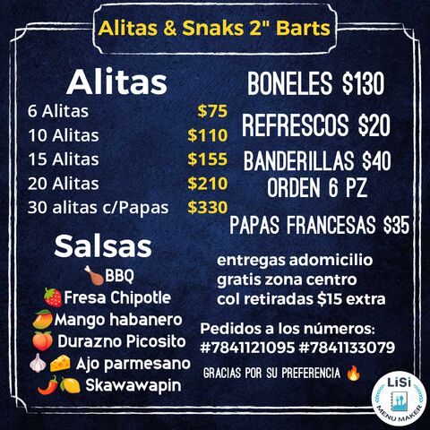 Alitas & Snaks 2" Barts image 6