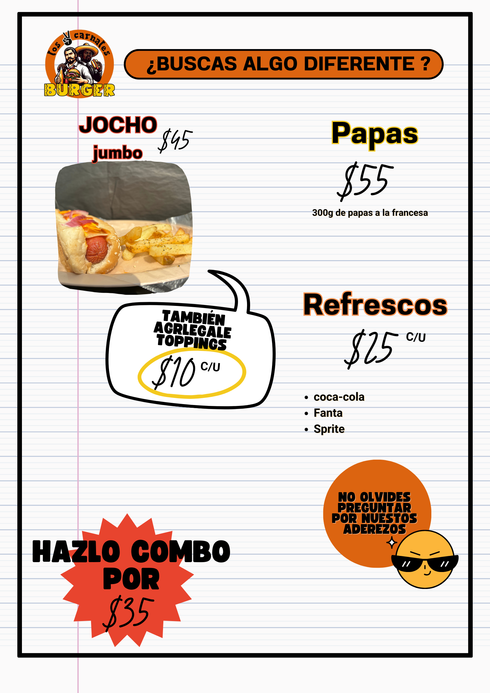 Los 2 carnales burger image 4