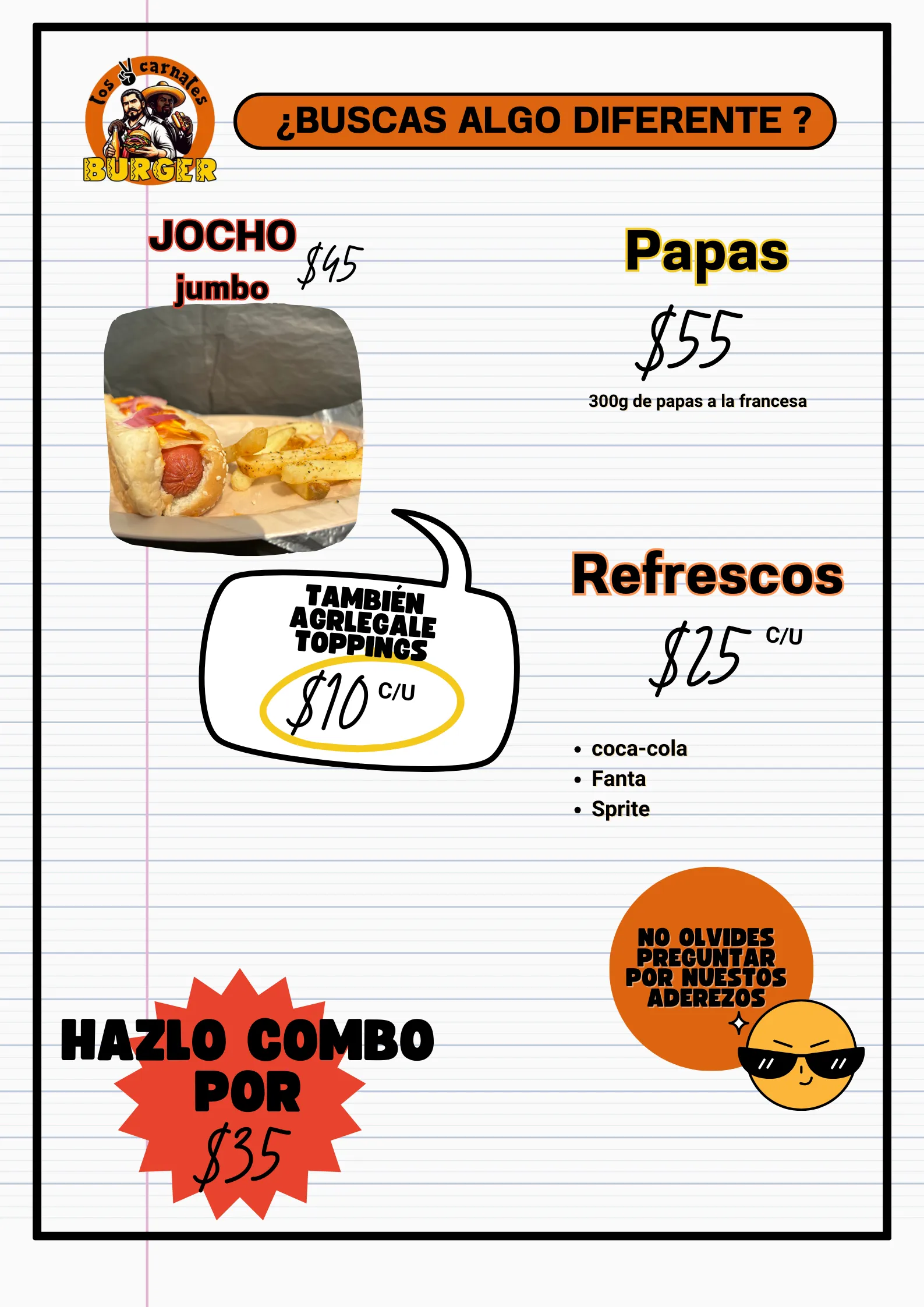 Los 2 carnales burger image 4