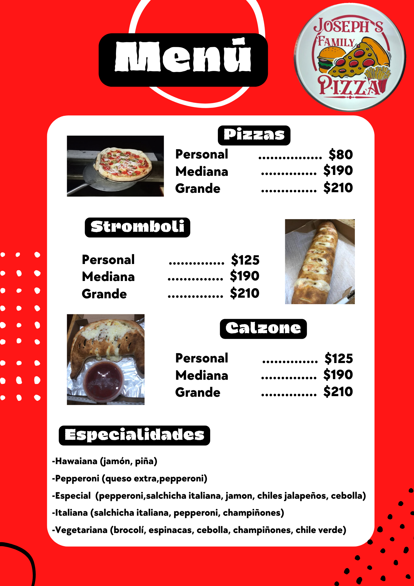 JOSEPH'S FAMILY PIZZA image 9