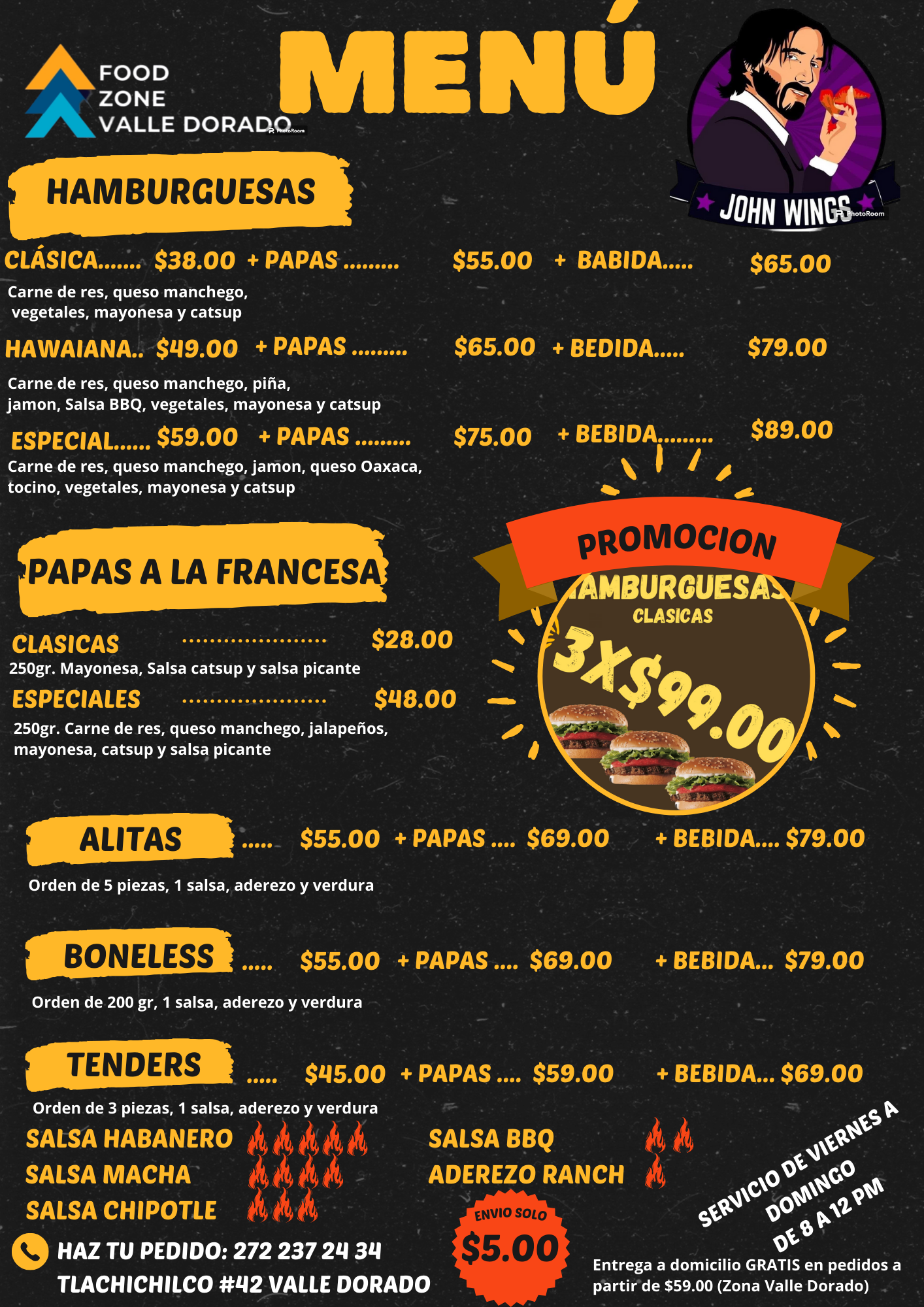 John Wings Hamburguesas, alitas y snacks image 1