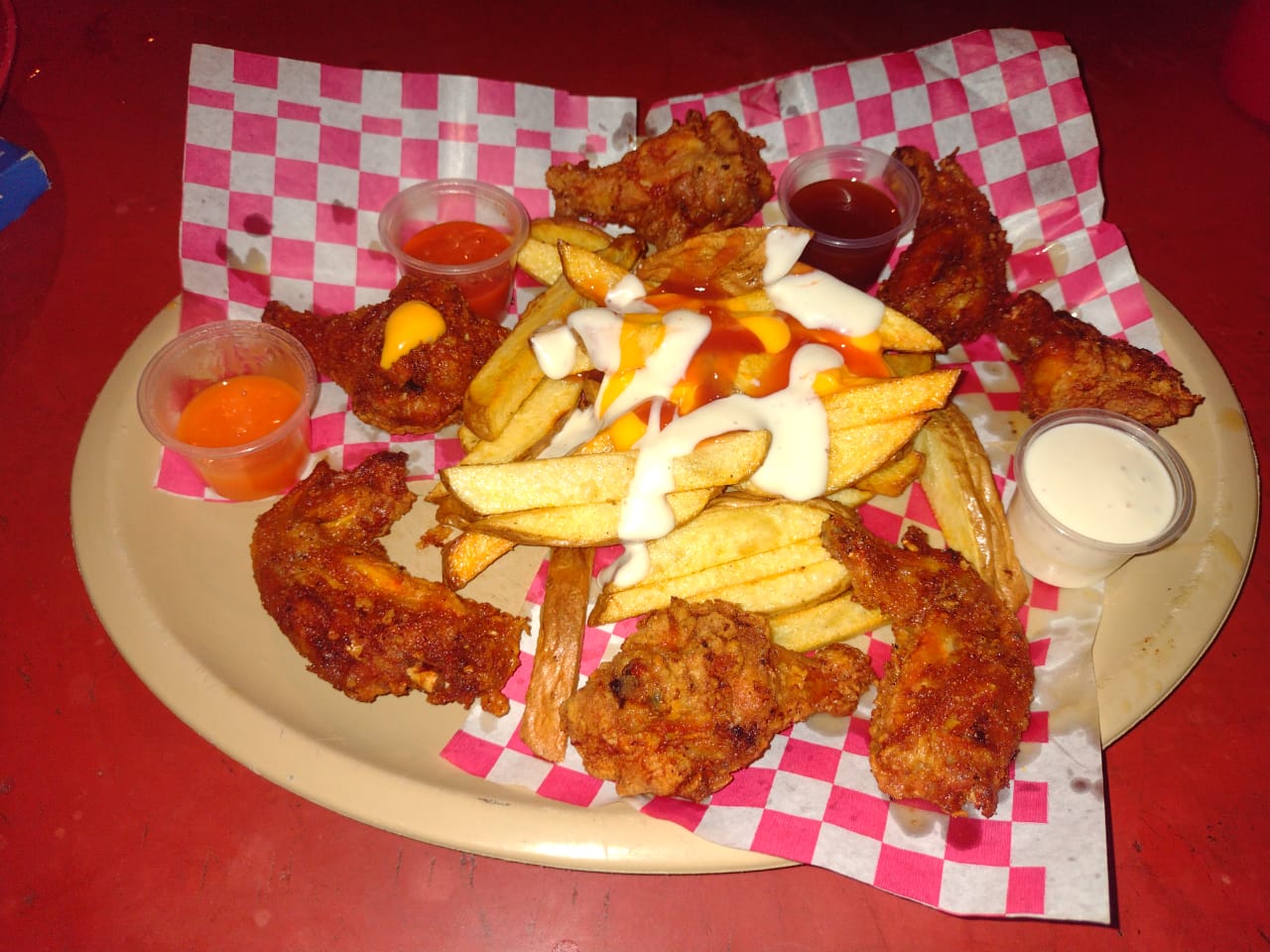 Wings and fries image 1