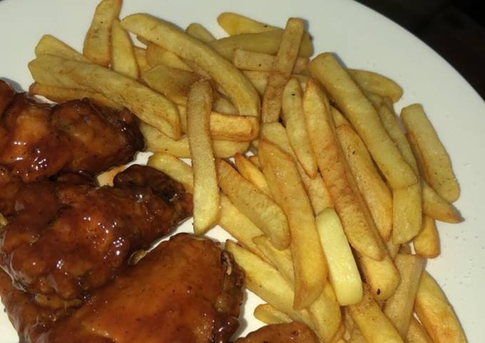 Wings and fries image 3