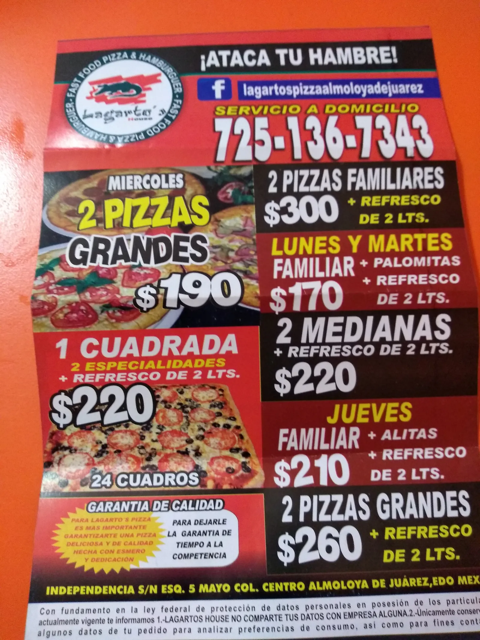Lagartos house pizza image 10
