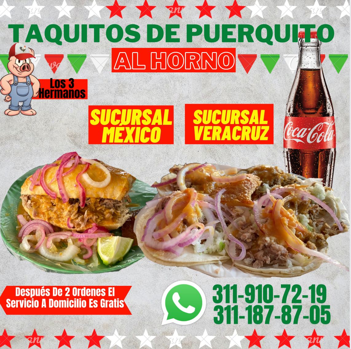 Tacos de puerquito al horno Los 3 Hermanos image 2