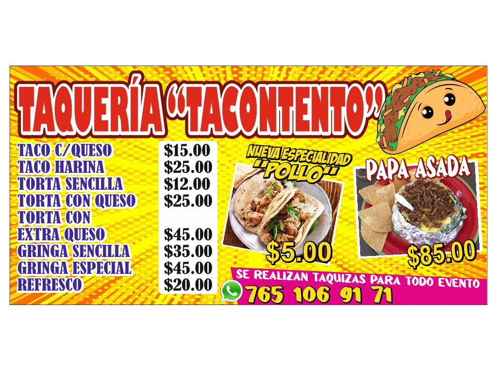 Taqueria TACONTENTO de 6 pesos los del barrio de las flores image 4