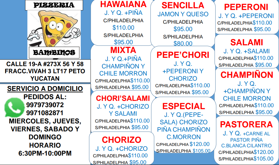 BAMBINO'S PIZZA & POSTRES PETO image 4