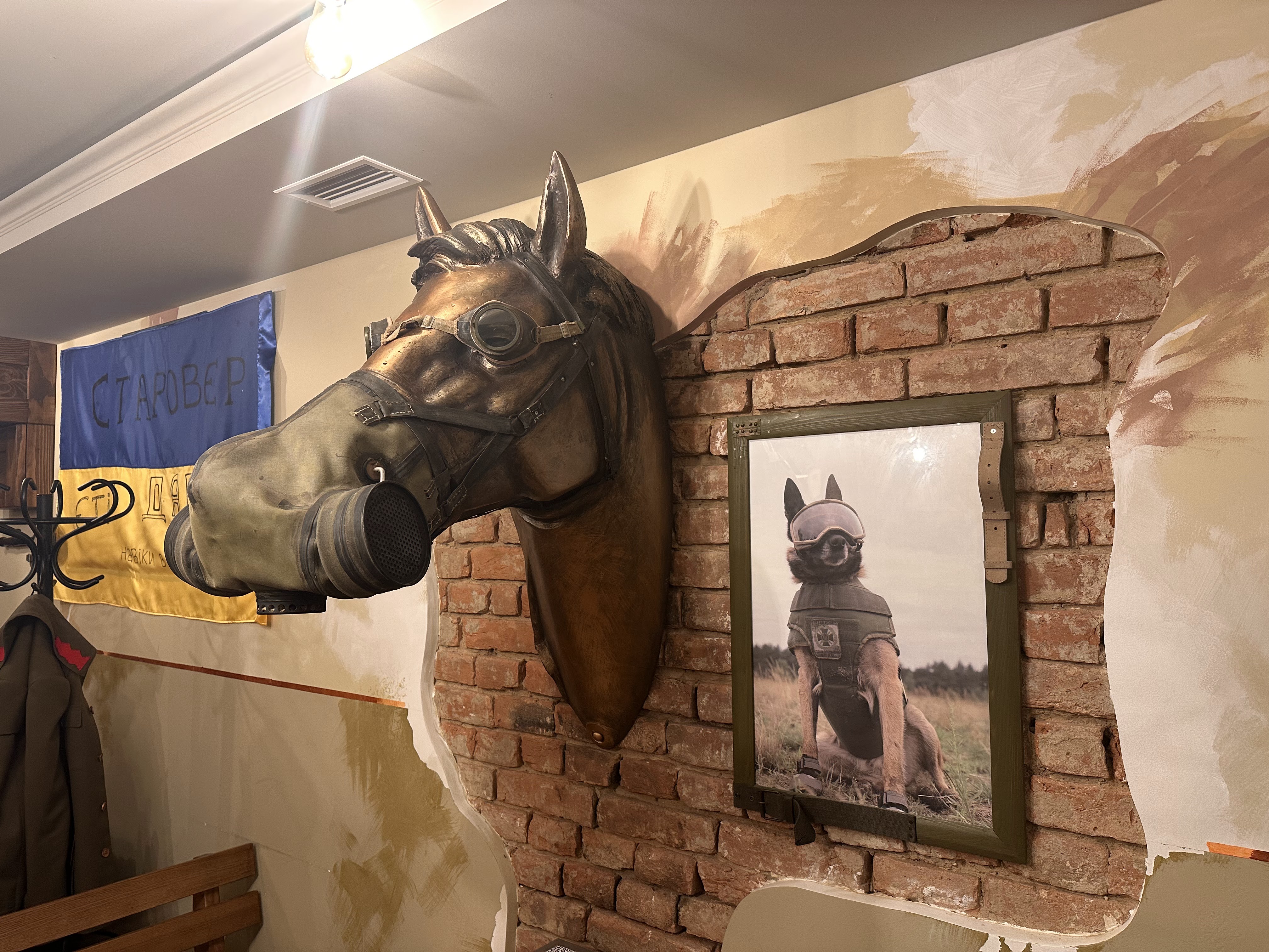 Horse in gas mask image 3