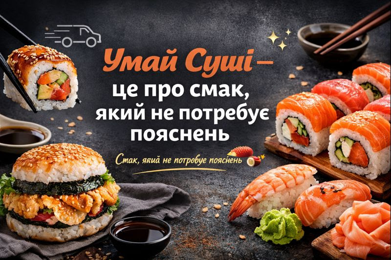 УМАЙ - СМАЧНі СУШІ та РОЛИ , Доставка image 2