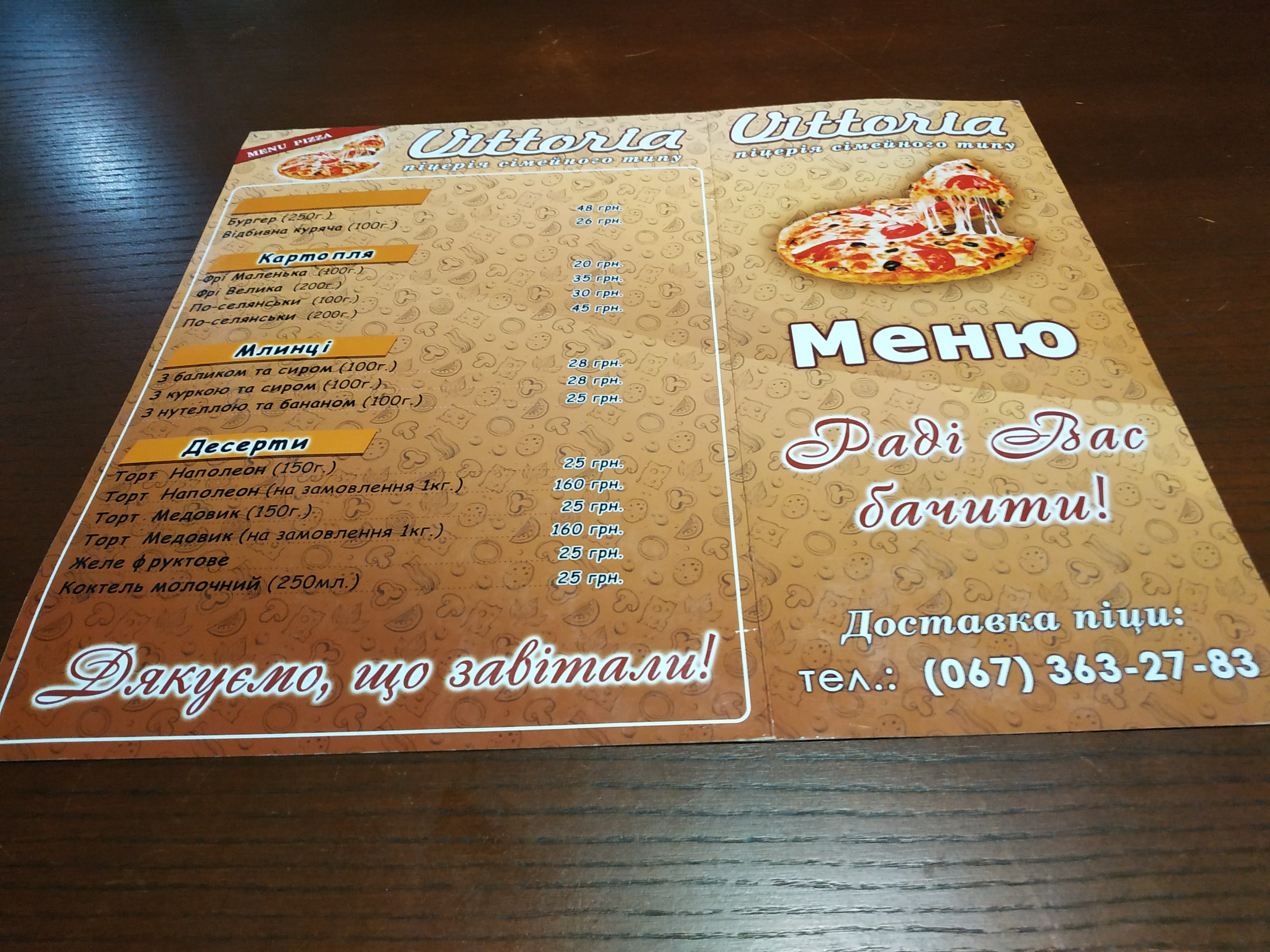 Pizzeria Vittoria menu 4