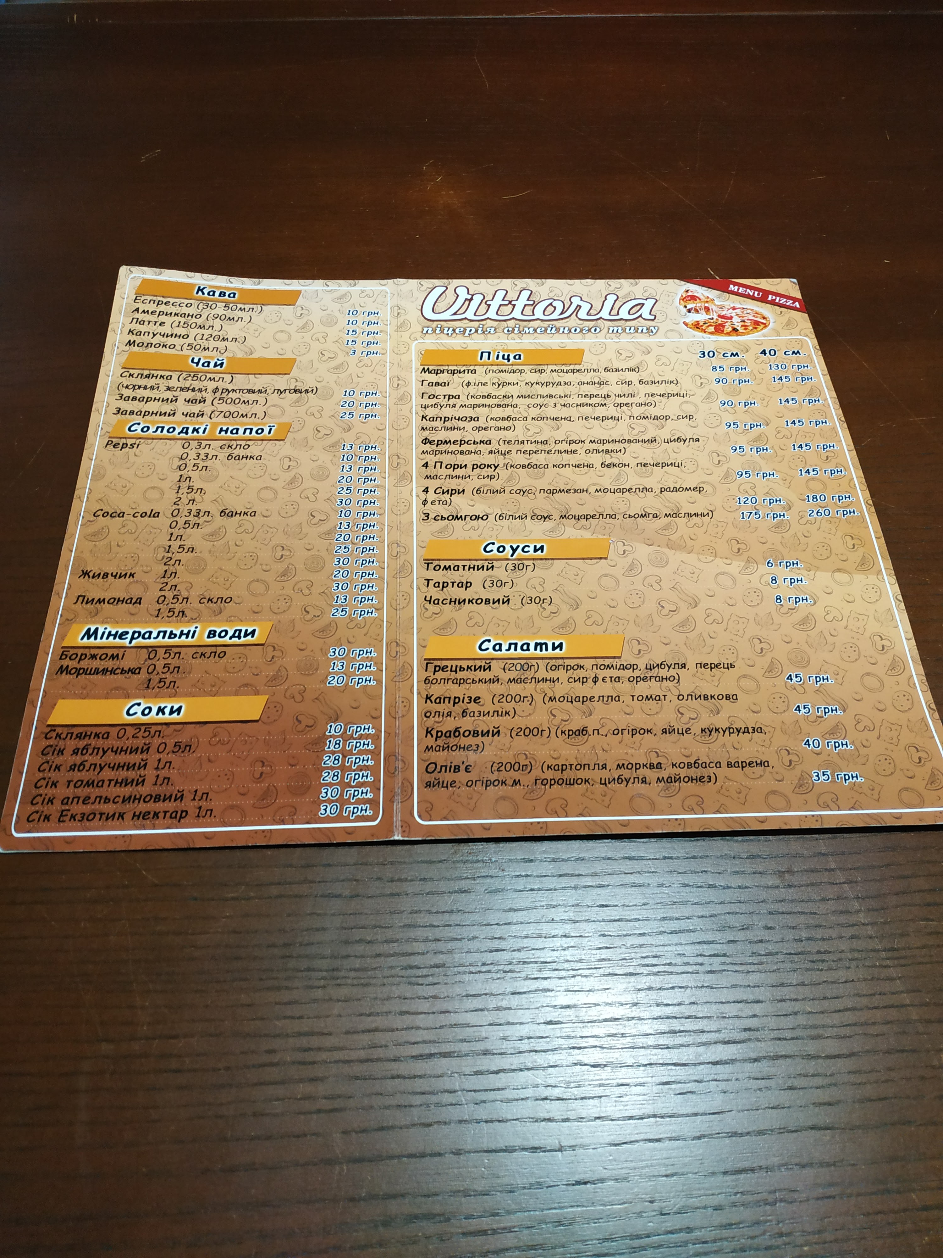 Pizzeria Vittoria menu 6