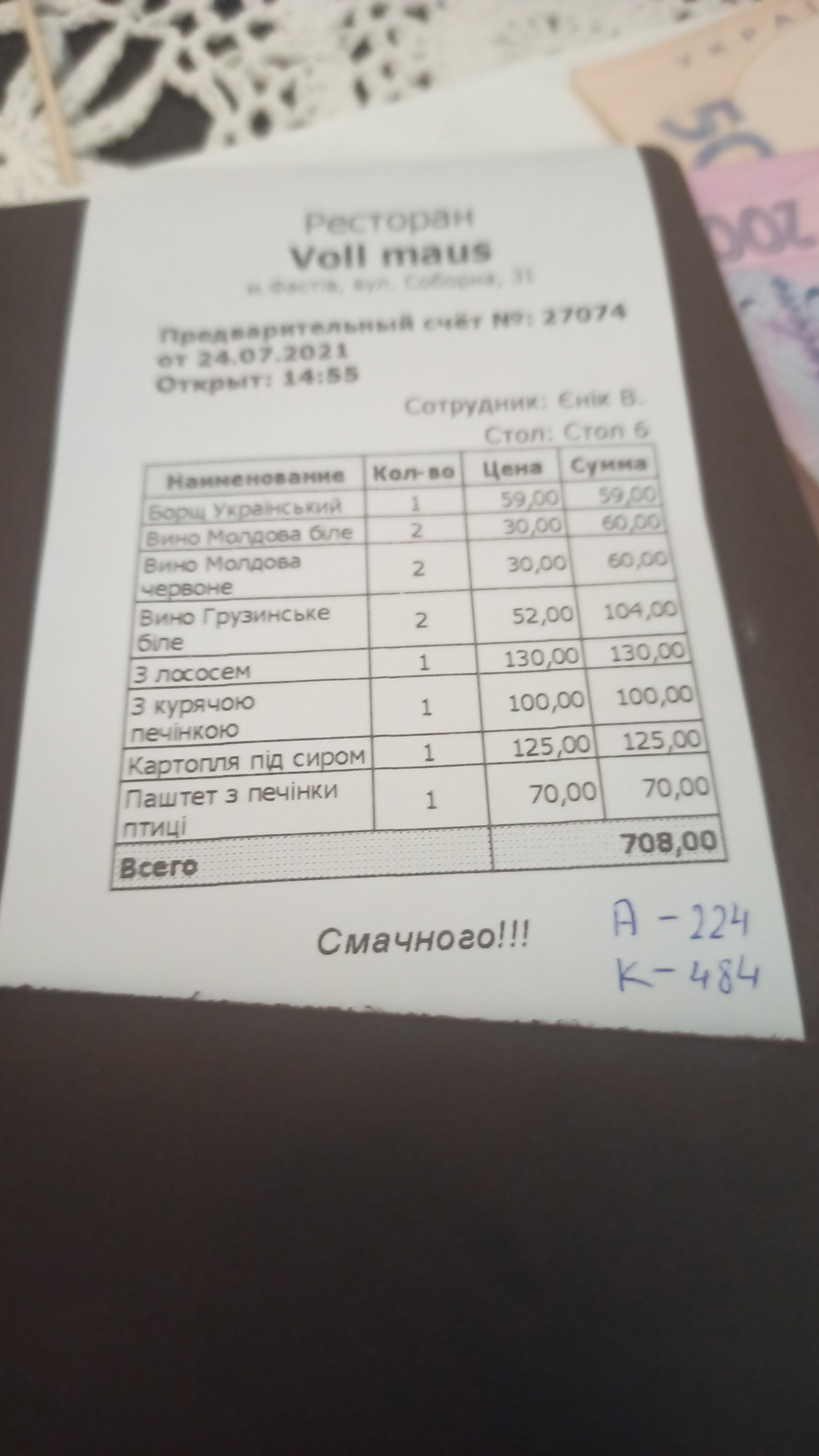 Syta Mysha menu 4