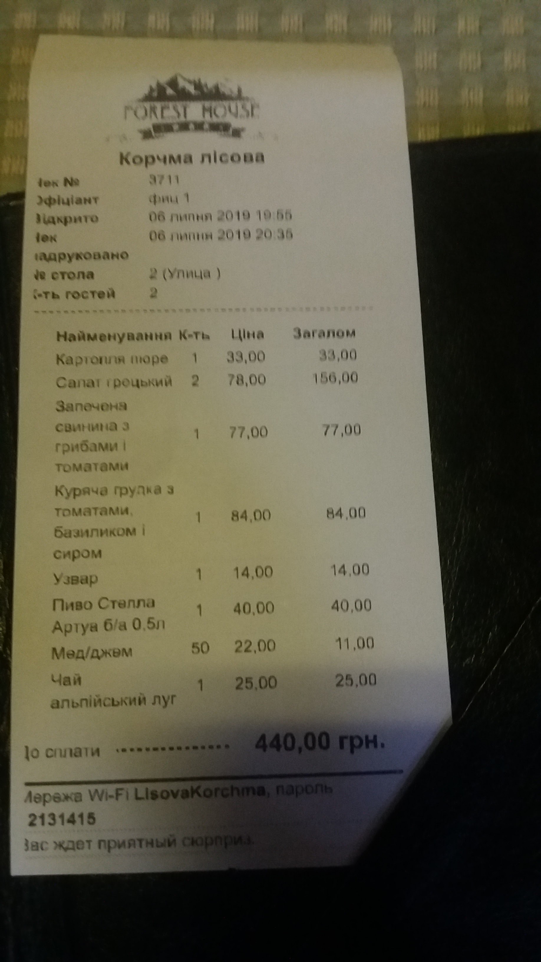 Лiсова корчма "Forest House" menu 7