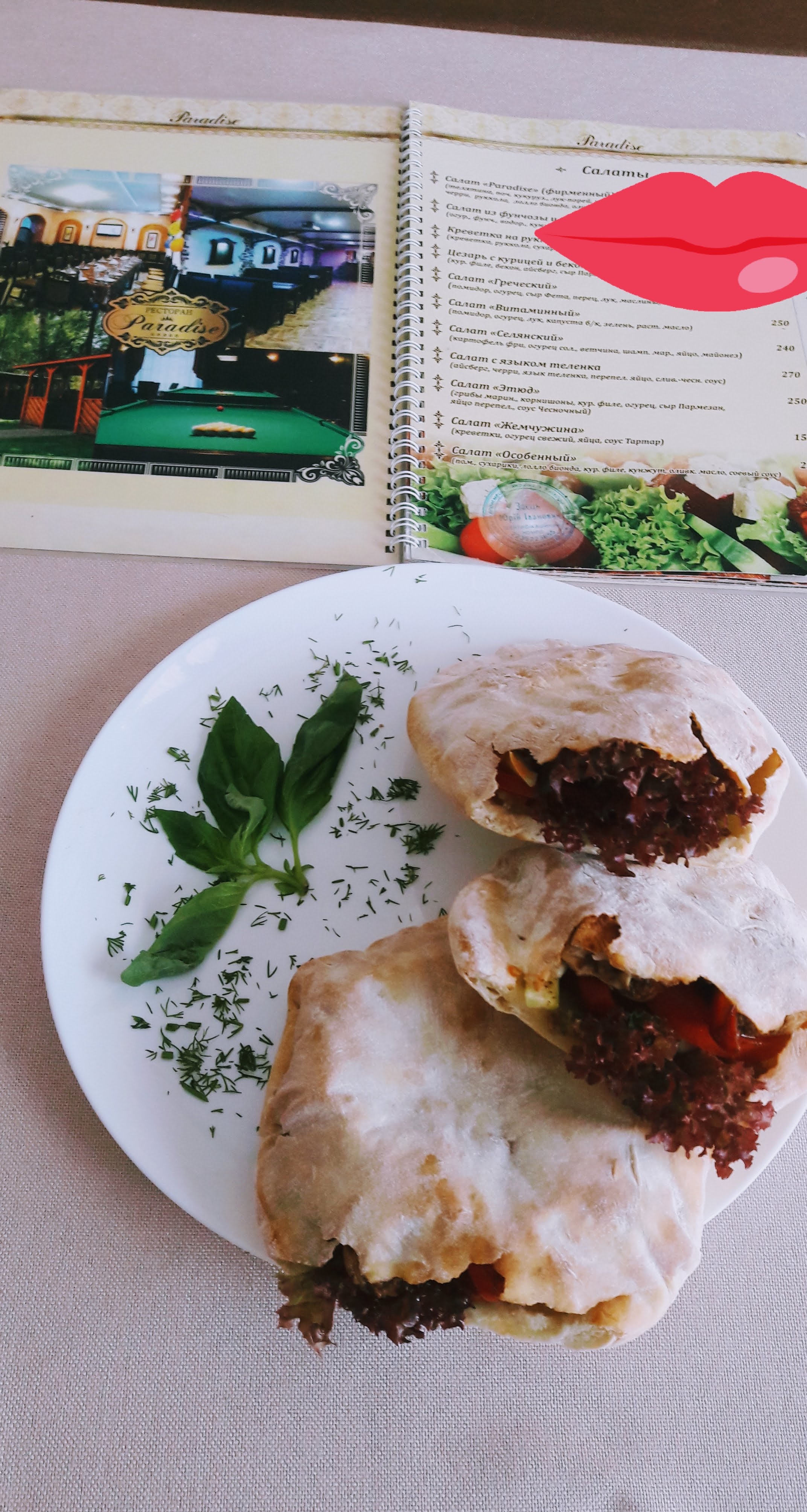 Paradise menu 1