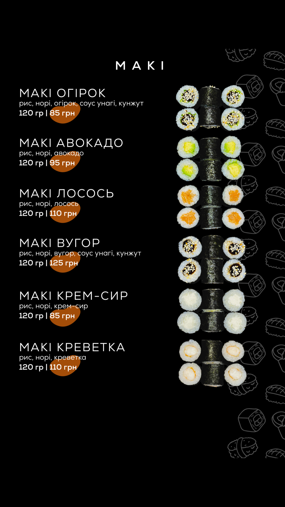Kafe Try Koty Sushi Pitstsa menu 12