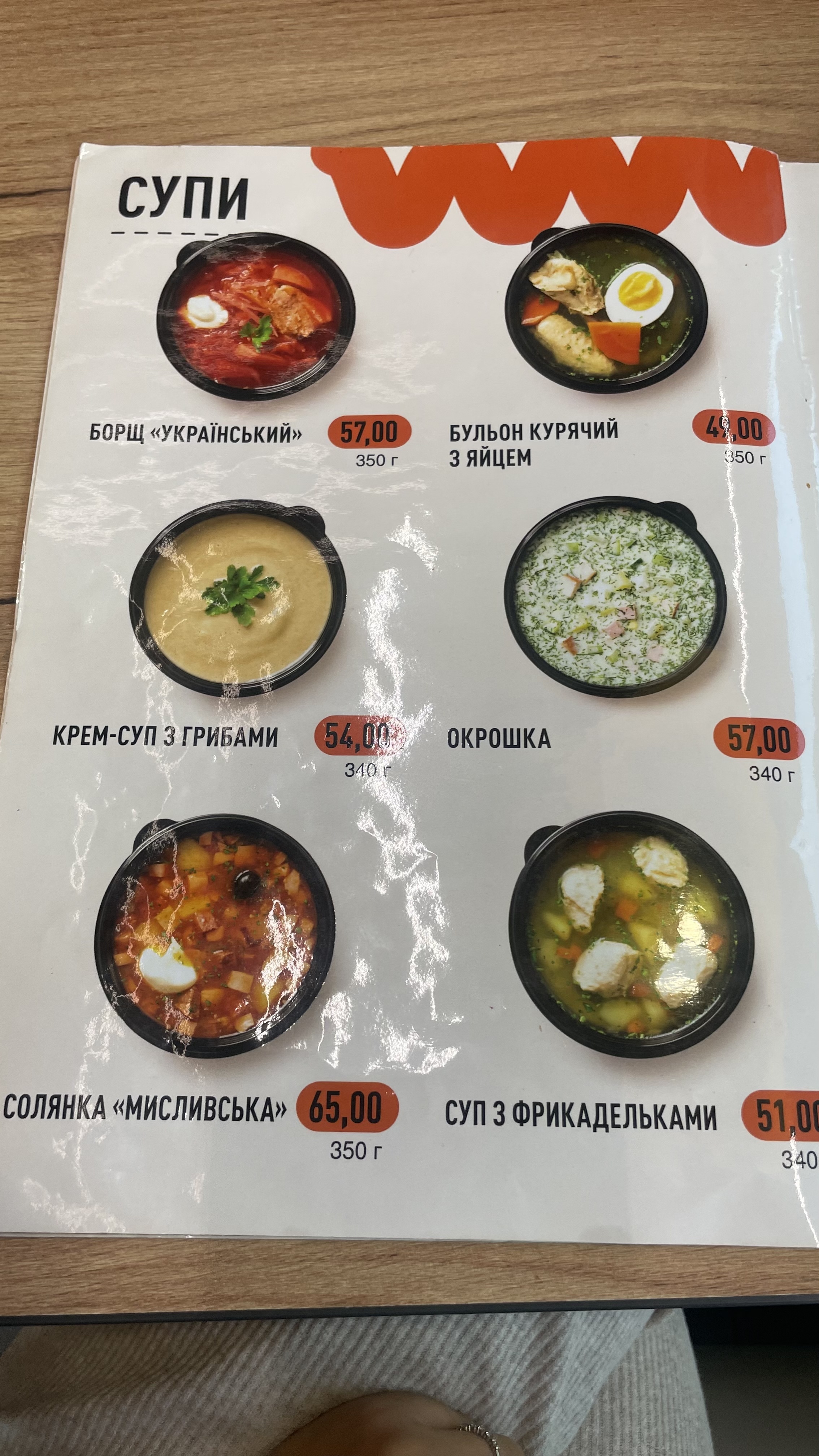 Kulynychi menu 6