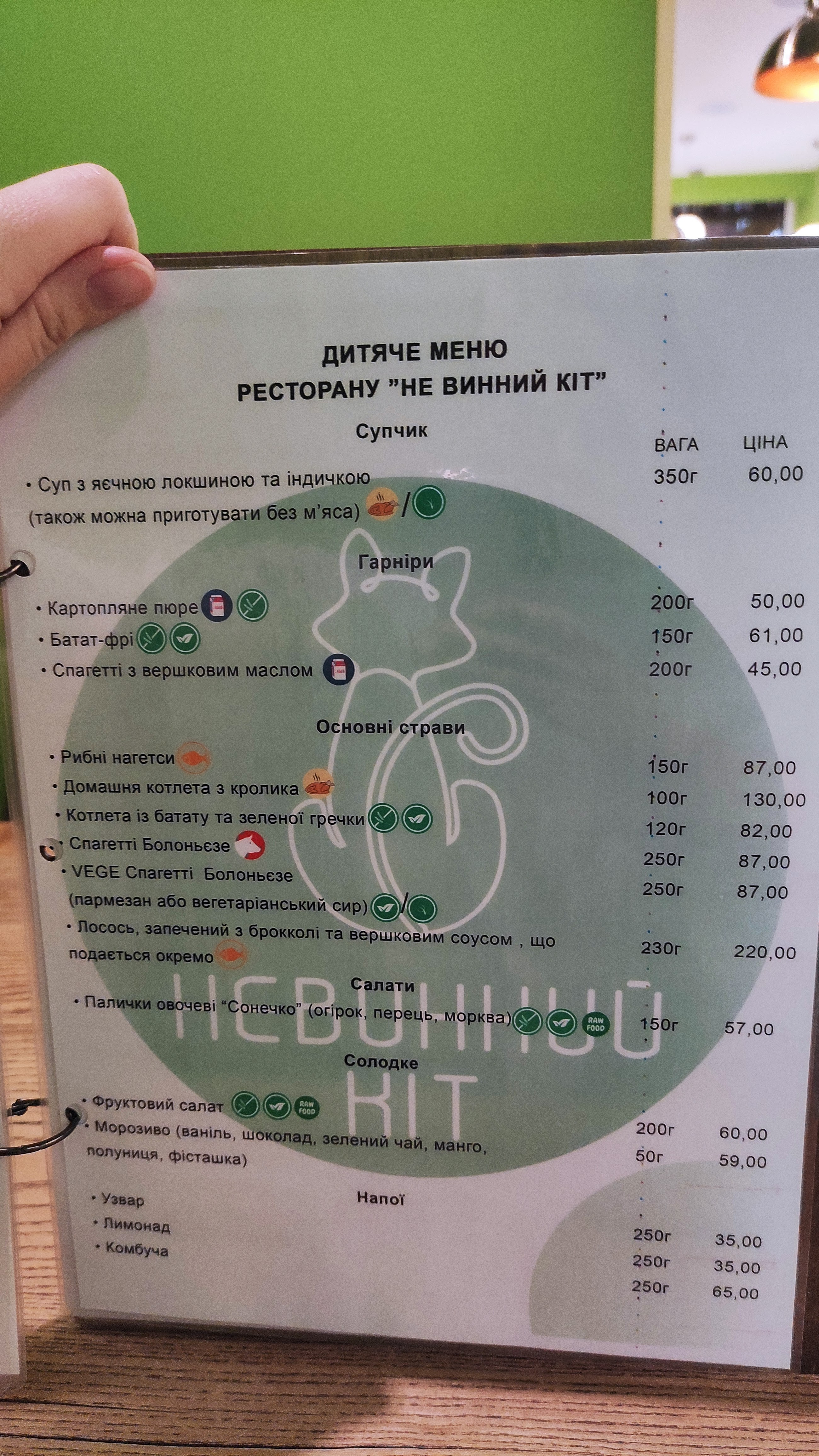 Не Винний Кіт menu 5
