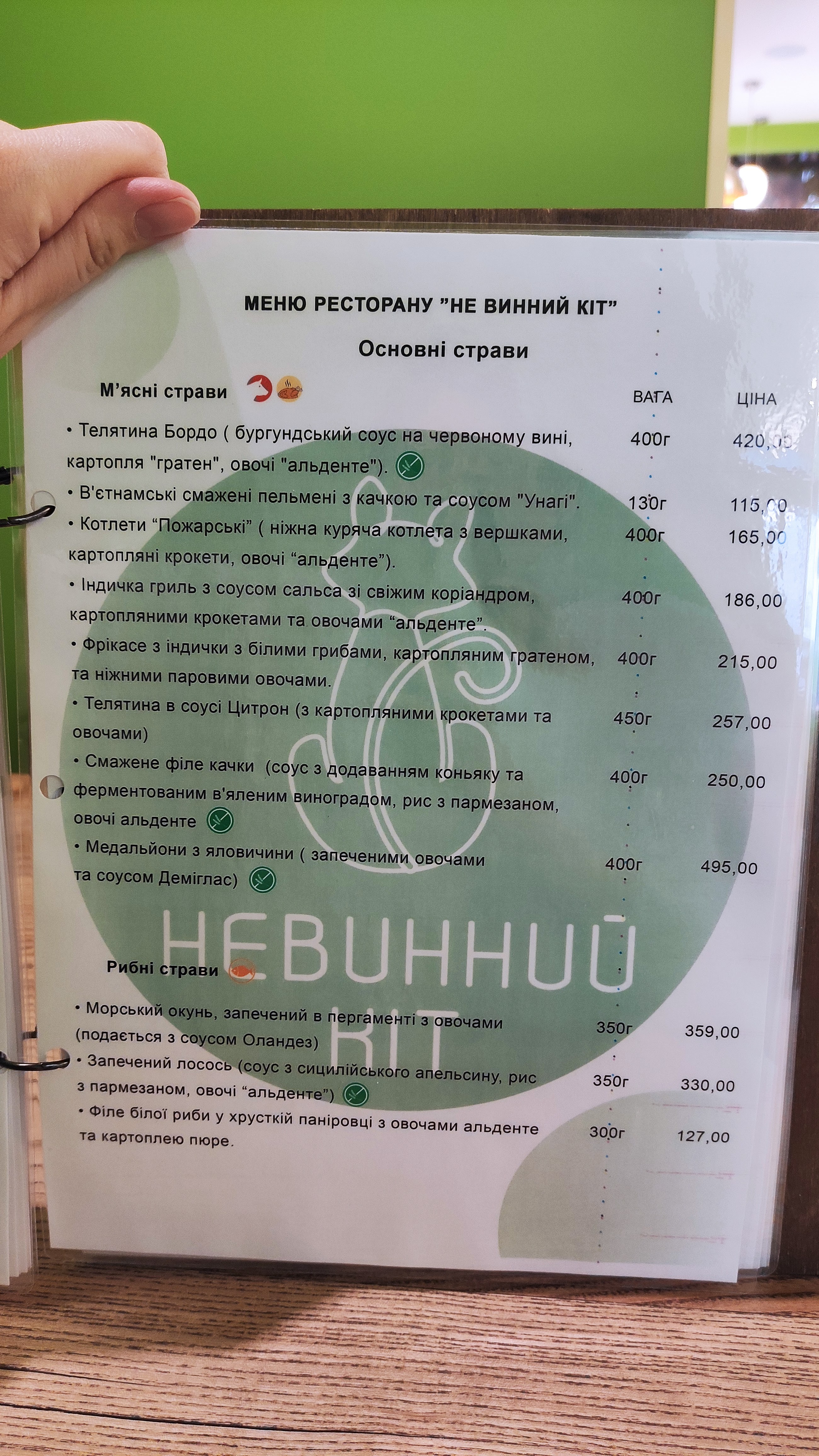 Не Винний Кіт menu 6
