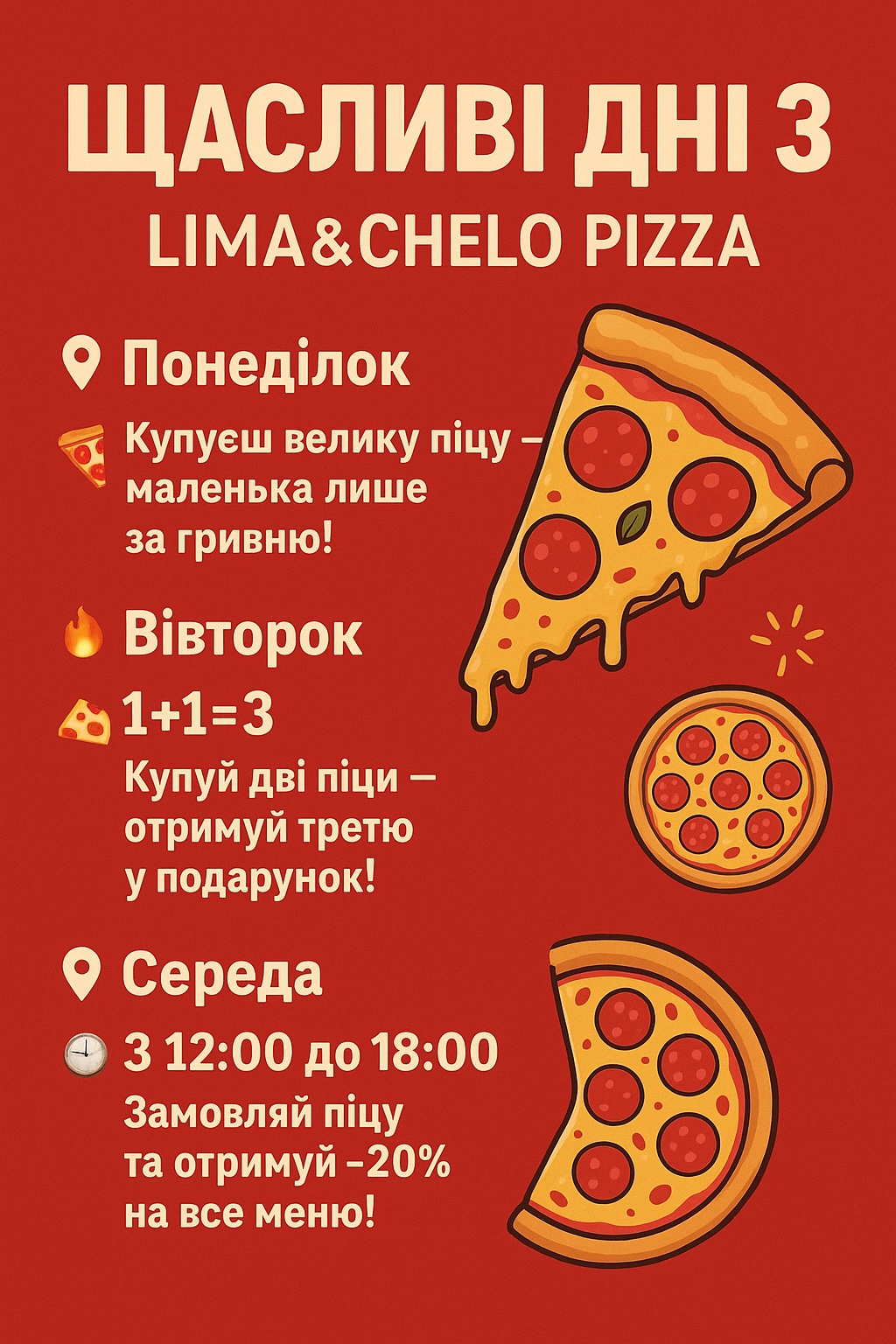 Lima&Chelo Pizza menu 1