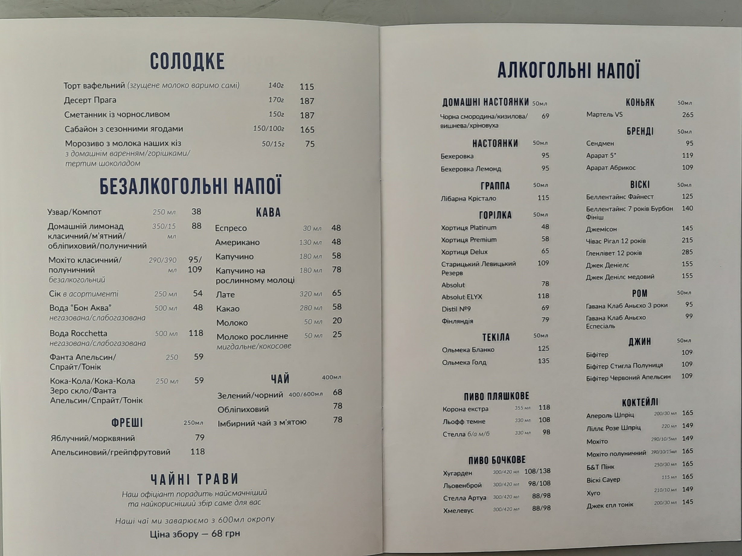 Чорноморка Буча menu 4