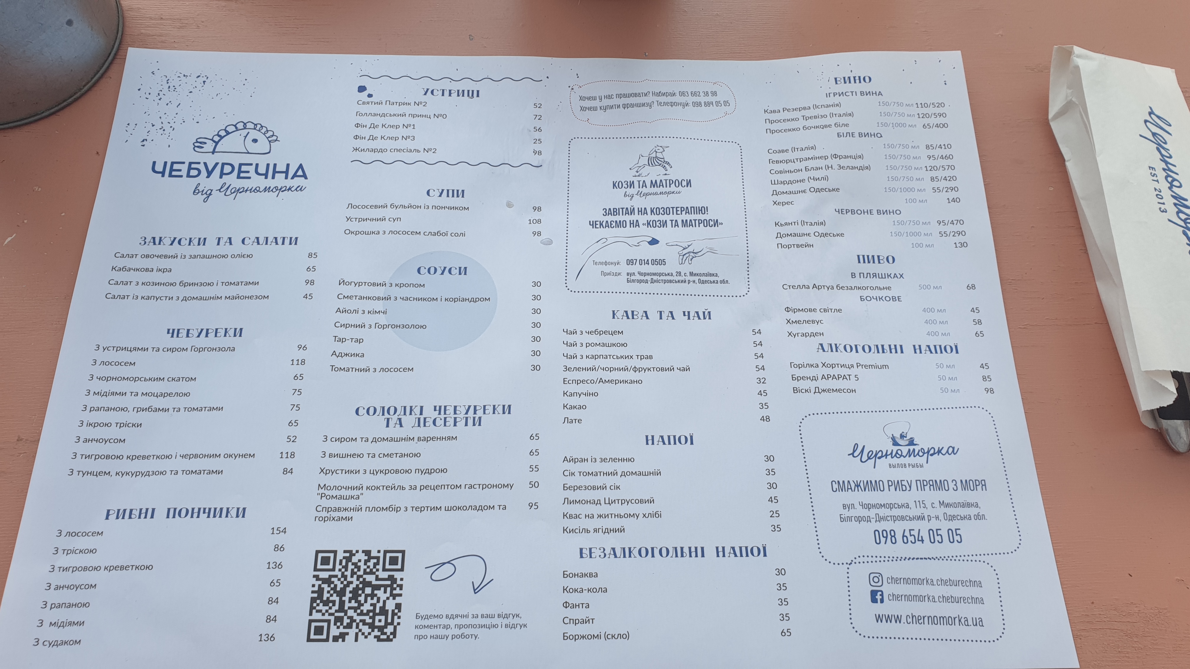 Чорноморка Буча menu 10