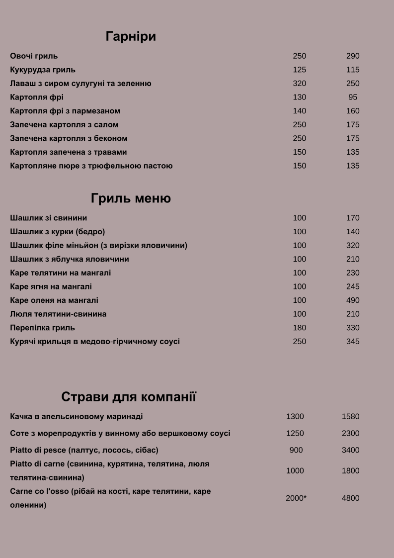Gallerist.Bucha menu 4
