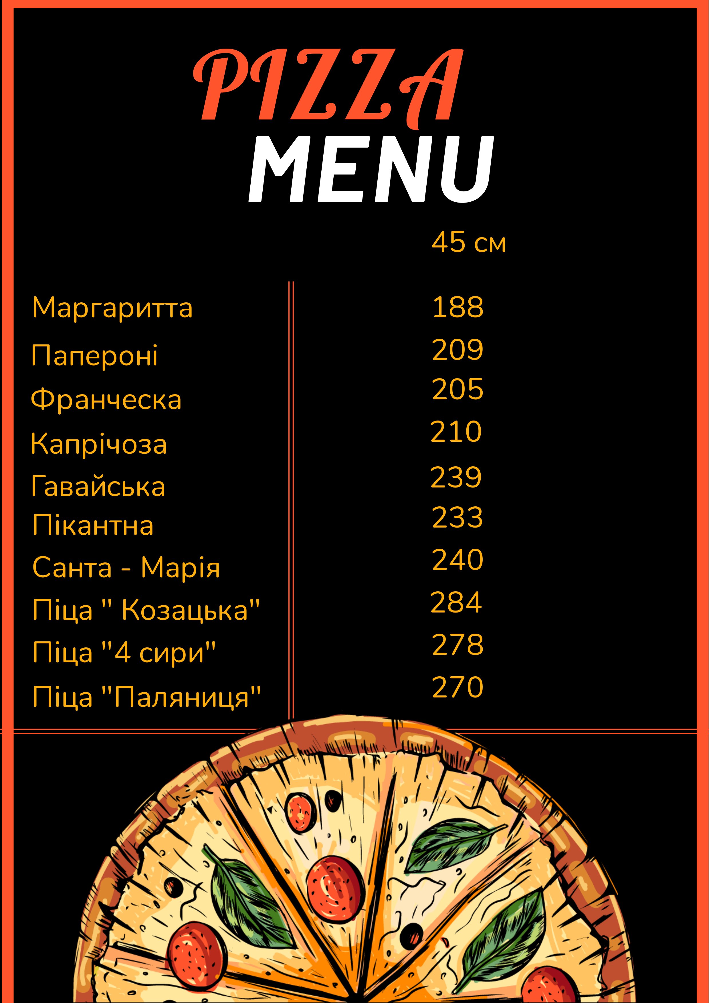 Pizzeria 5 stars menu 4