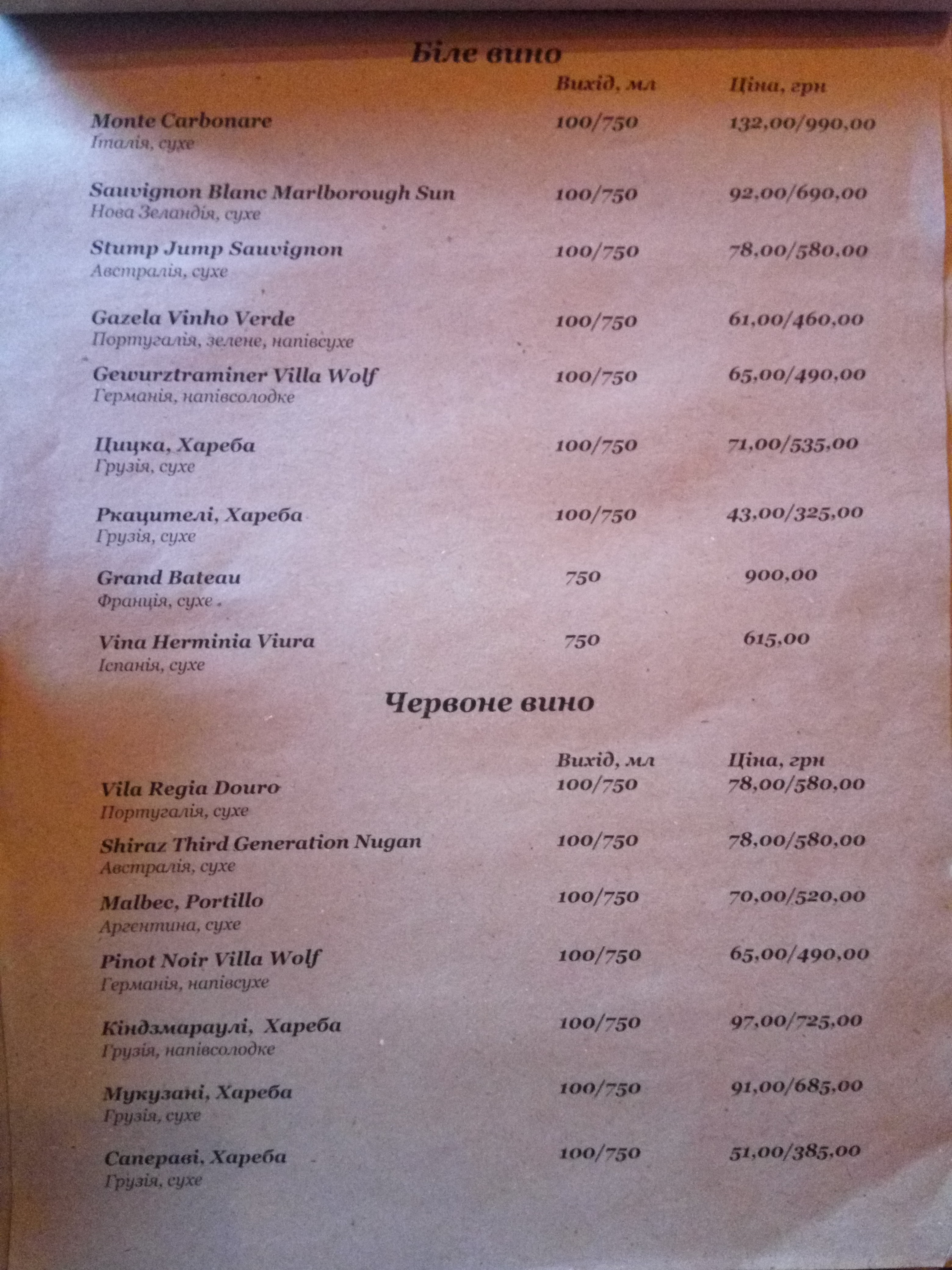 Sazha. Restoratsiya Na Vuhilli menu 8