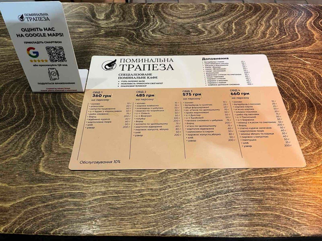 Поминальное Кафе Киев. Трапеза поминальна (Поминальные обеды) menu 1