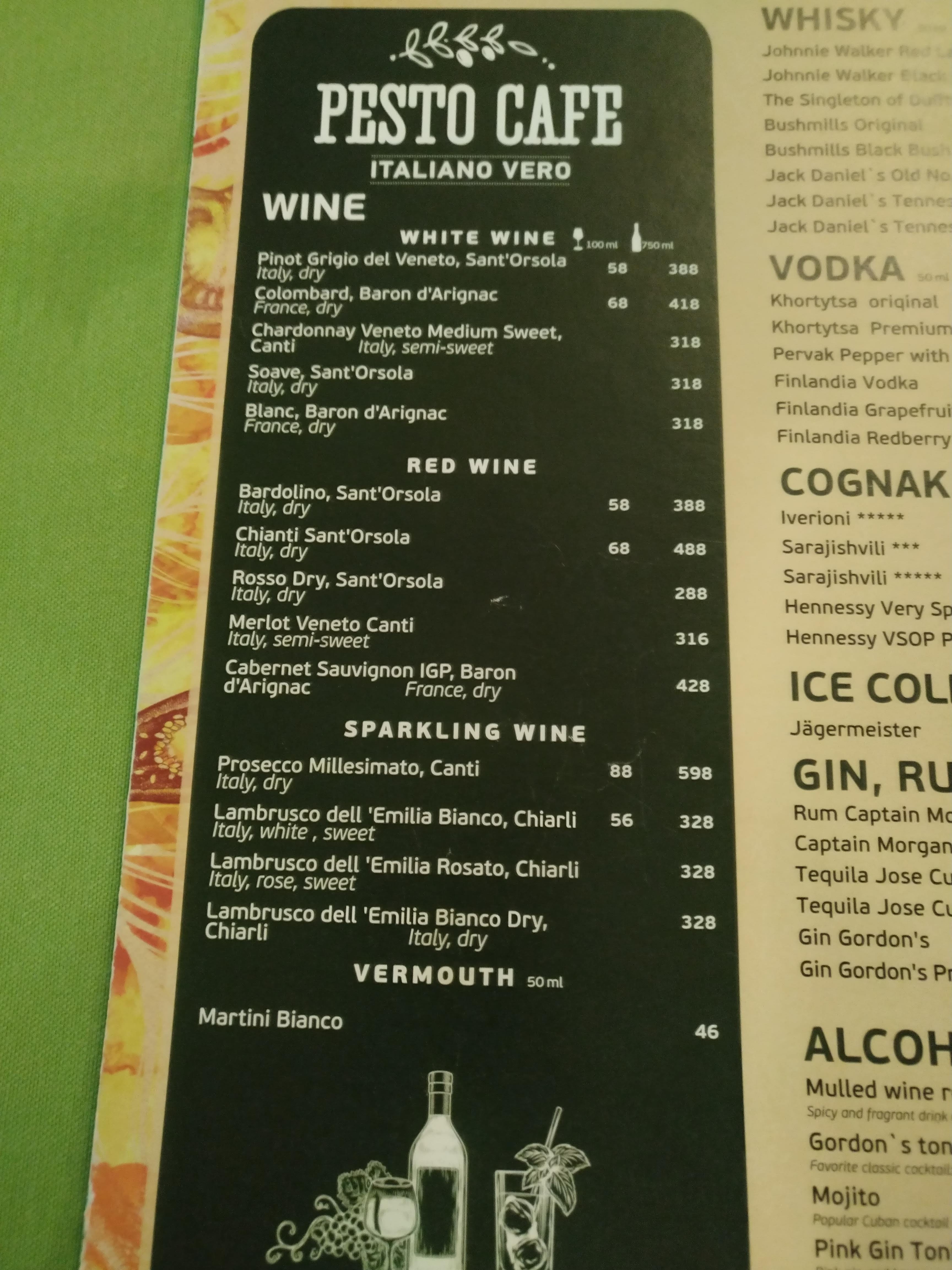 Pesto Cafe menu 9