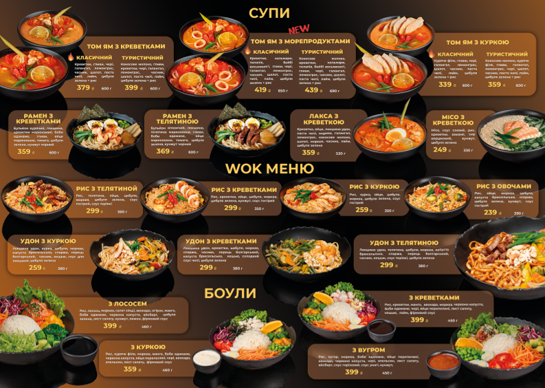 Krevetko Sushi&Wok menu 1