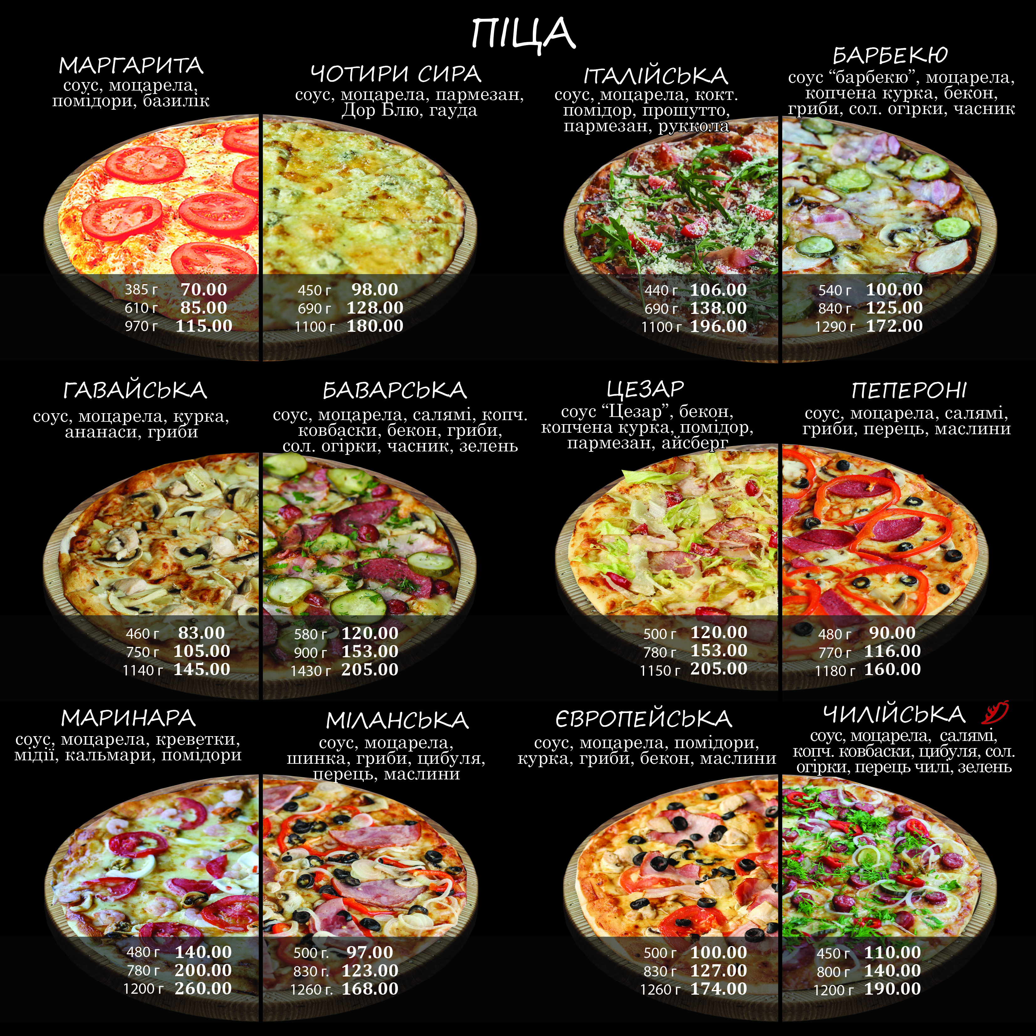 Margarita menu 10